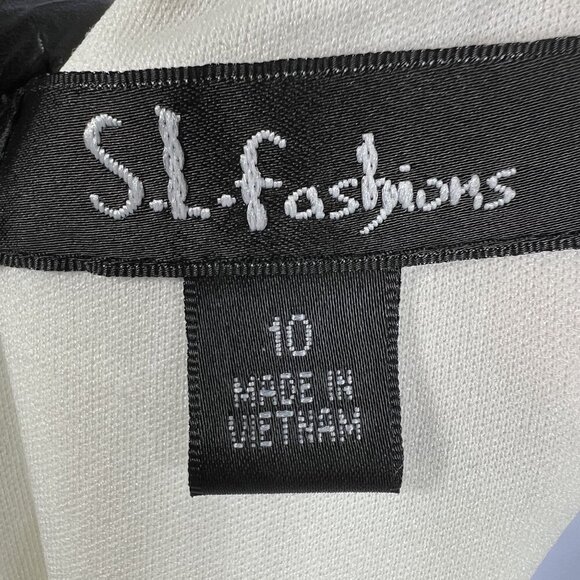 SL Fashions 10 Back Zip Sleeveless Floral Chiffon Dress Satin CowlNeck Bloomcore - Picture 12 of 15